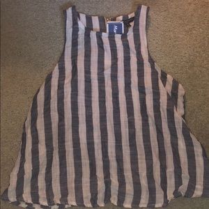 Blue and white stripe tank